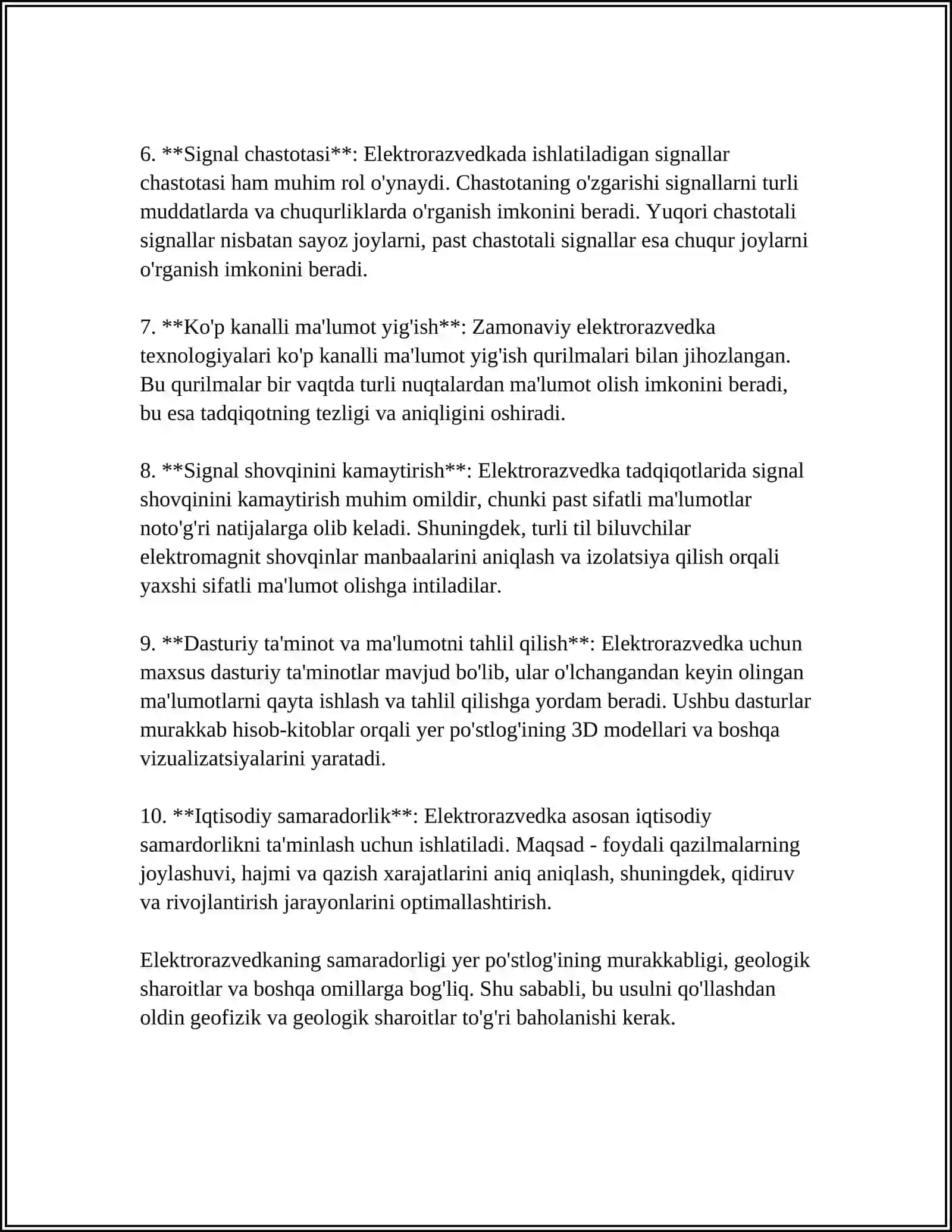ELEKTRA RAZVEDKA VA SEYSMA RAZVEDKA BILAN BIRGALIKDA NEFT VA GAZ UYUMLARINI IZLASH. OʻRTA MASSHTABLI GEOLOGIK XARITALASH 4