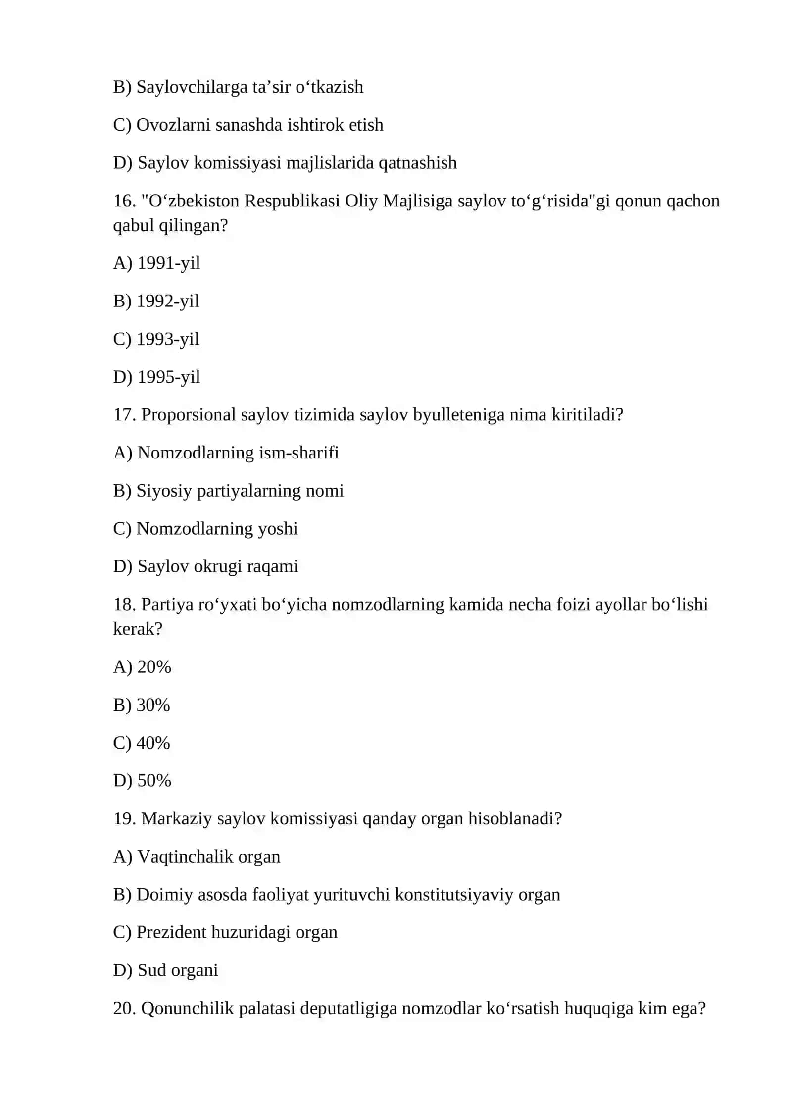 Oʻzbekiston Respublikasi Oliy Majlisi 4
