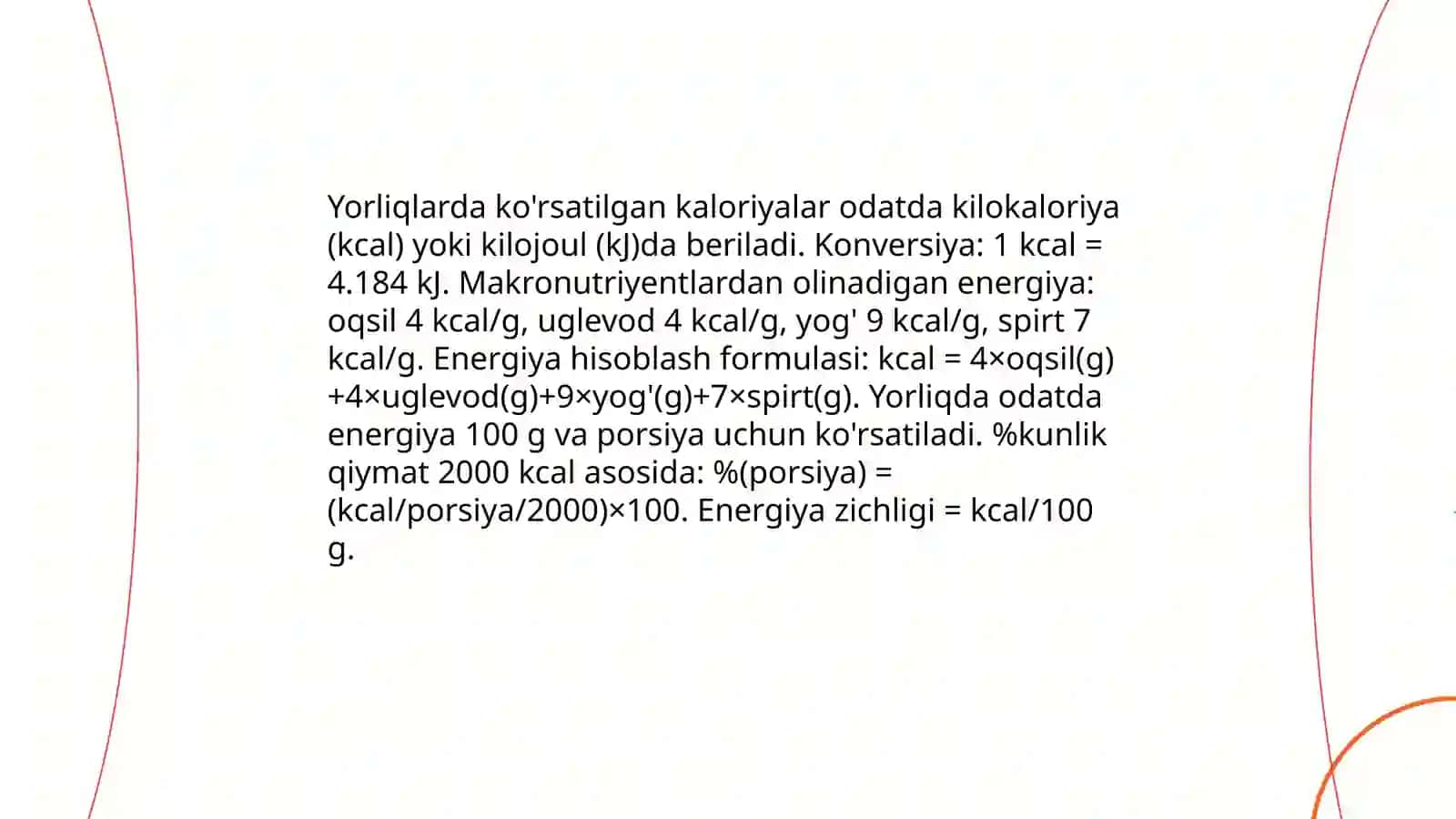 Oziq-ovqat mahsulotlarining tarkibi, foydali va zararli xususiyatlarini yorliqlari orqali o'rganish 4