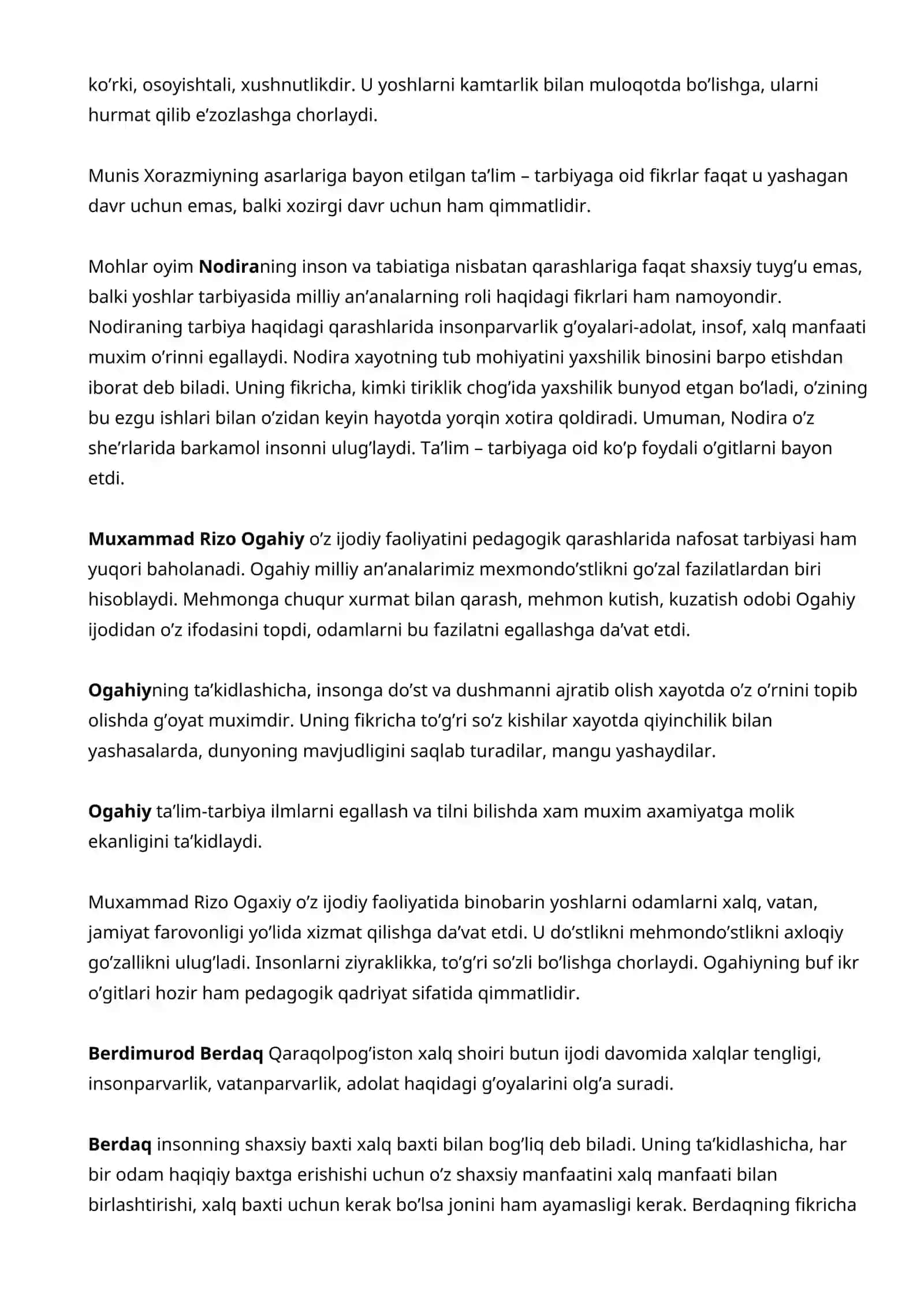 Sharq mutafakkirlarining farzand tarbiyasi haqidagi fikrlari 4