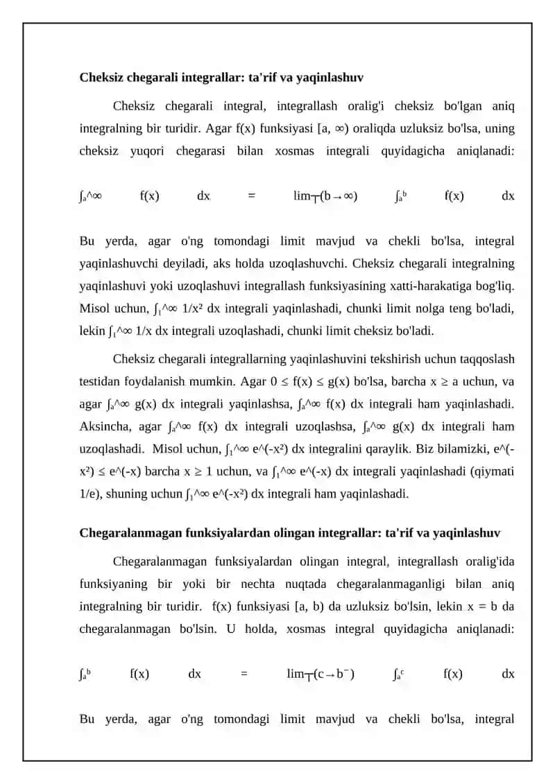 Xosmas integrallar 4