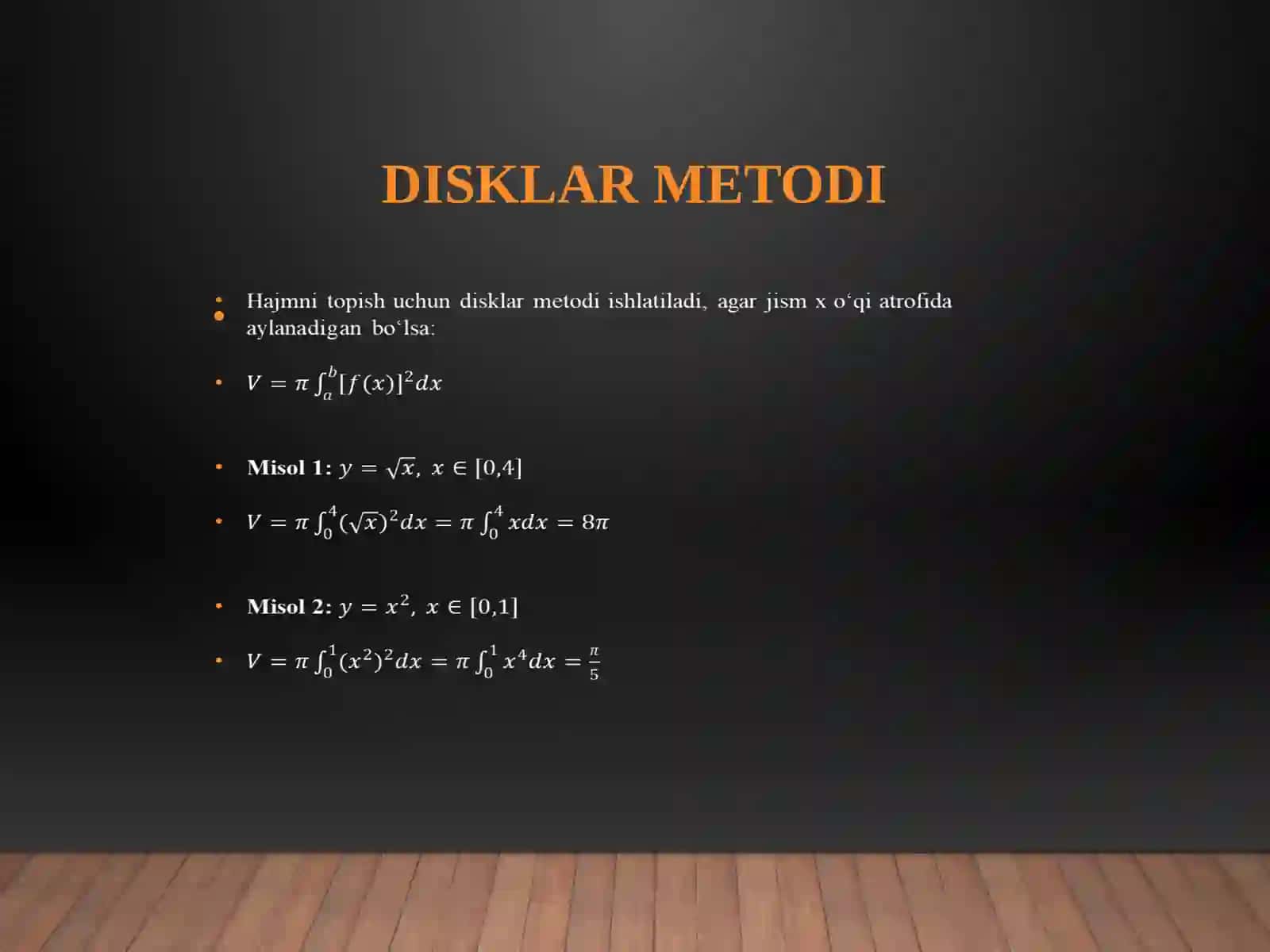 Fazodagi jism hajmini hisoblash – Matematik analiz yondashuvi 4