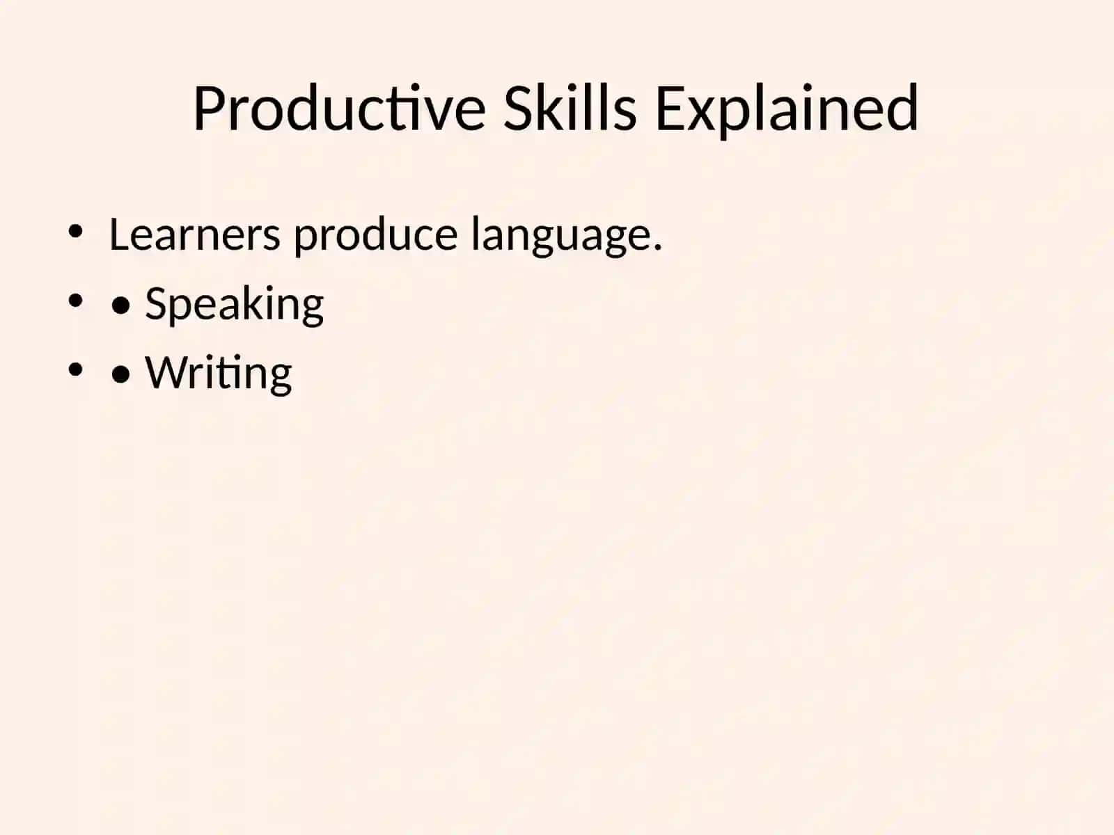 Receptive & Productive Skills 4
