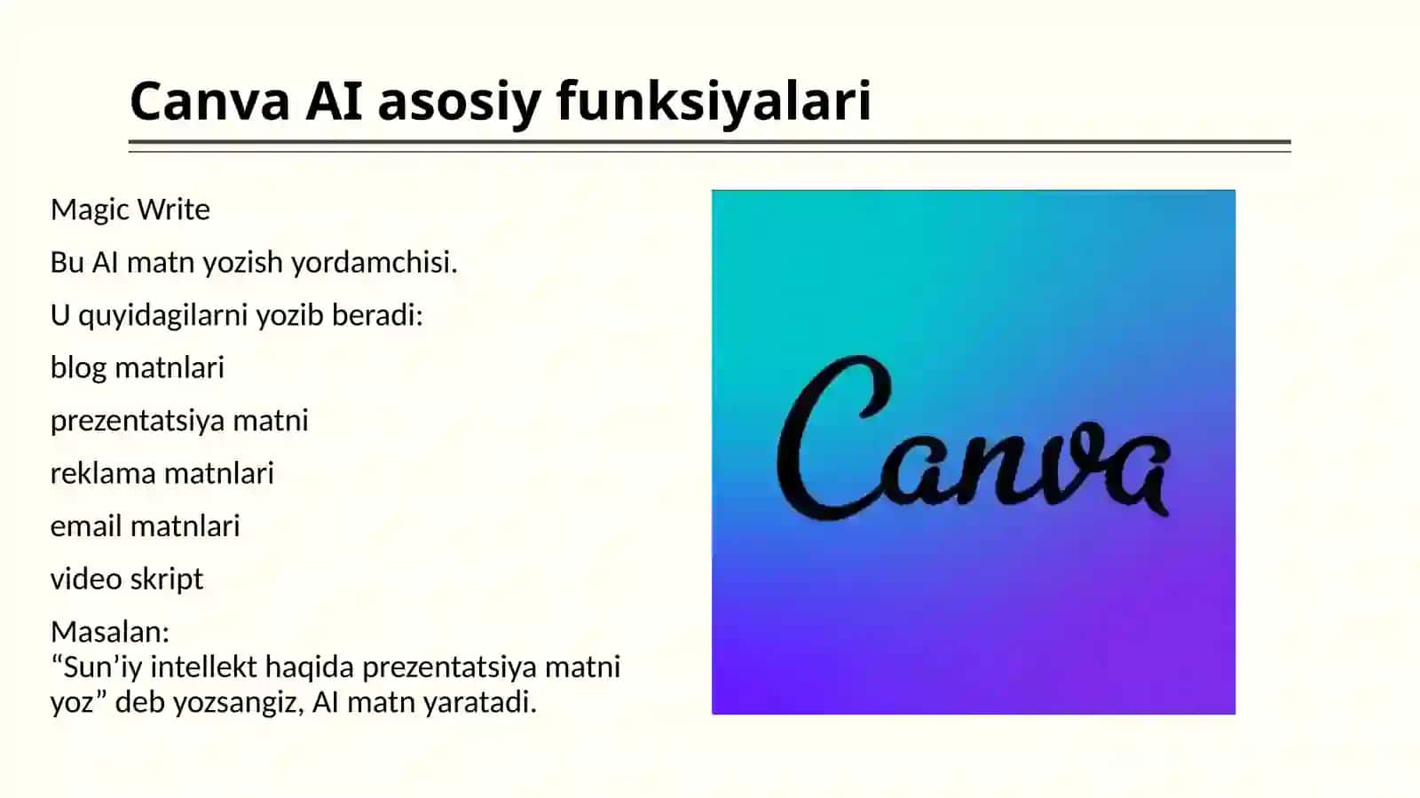 Canva sun’iy intellekti 4