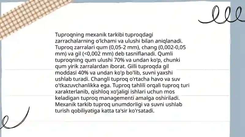 Tuproq va uning tabiiy xususiyatlari 4