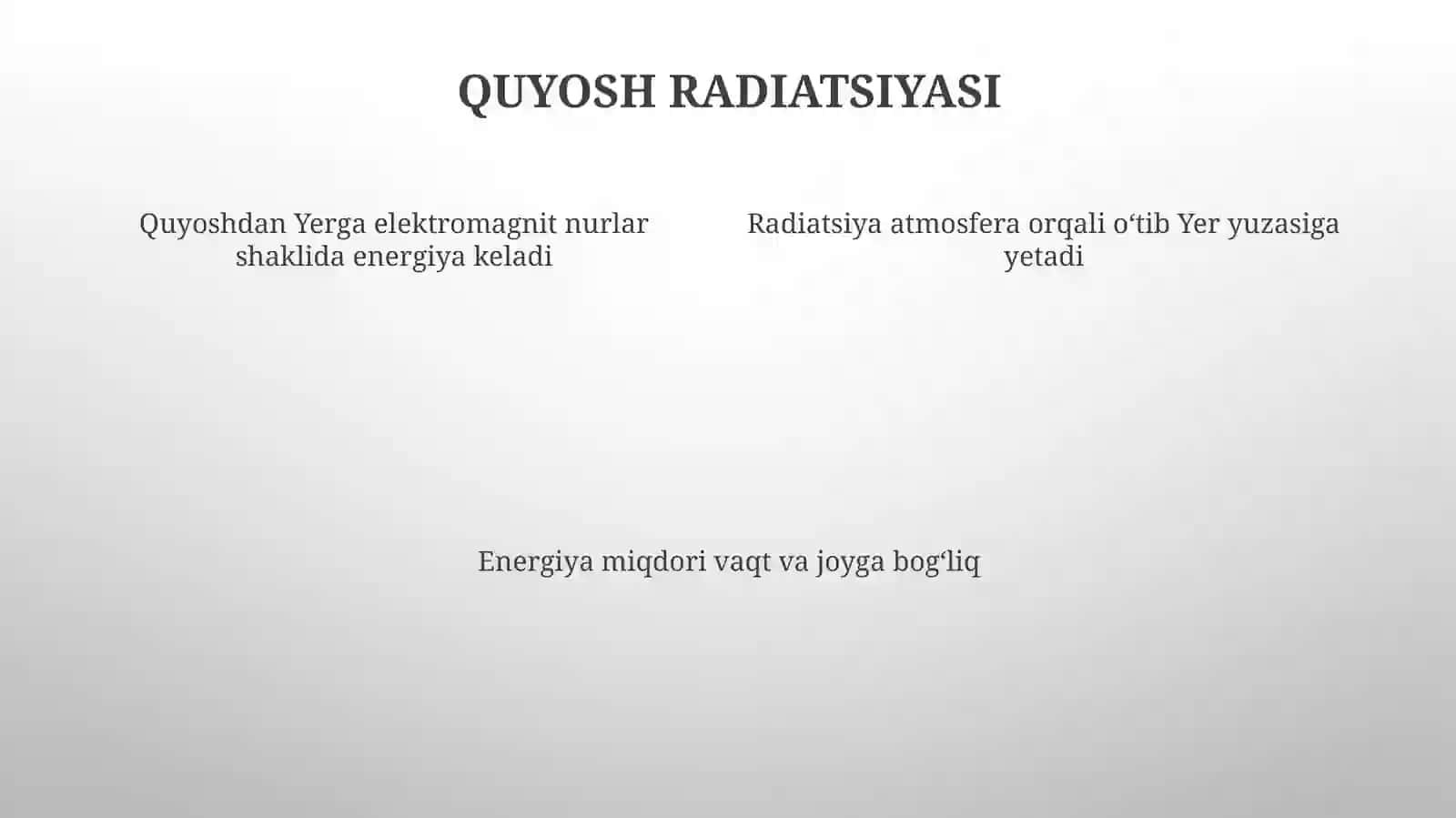 Gorizontal yuzaga tushayotgan quyosh yuzasini hisoblash 4