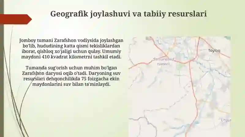 Samarqand viloyati Jomboy tumani haqida 4