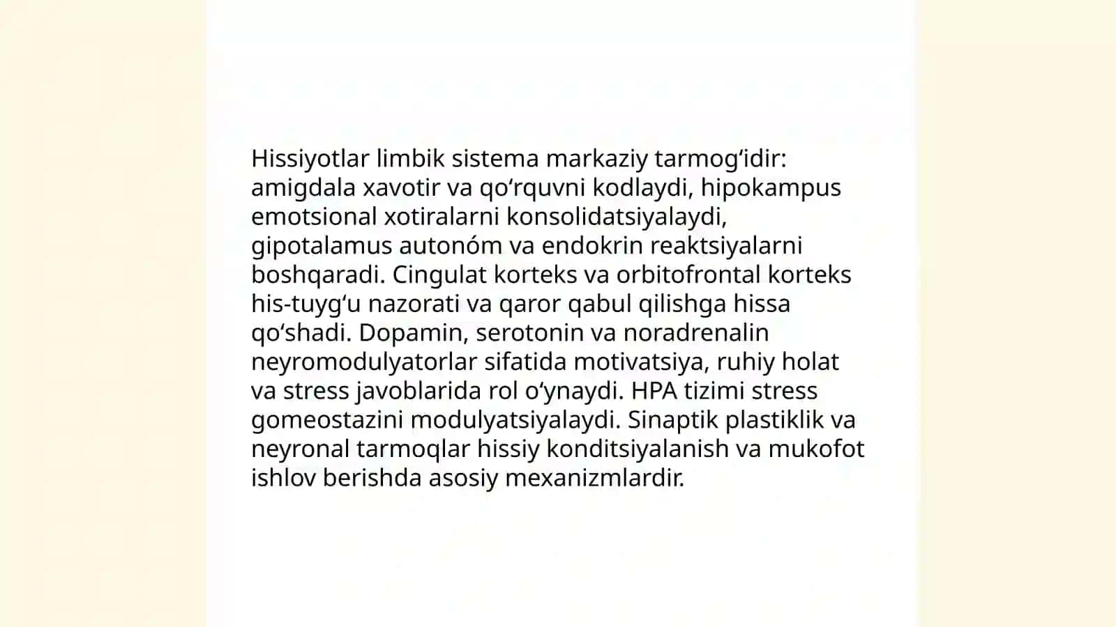 Psixik jarayonlar va miyaning aloqadorligini oʻrganish 4