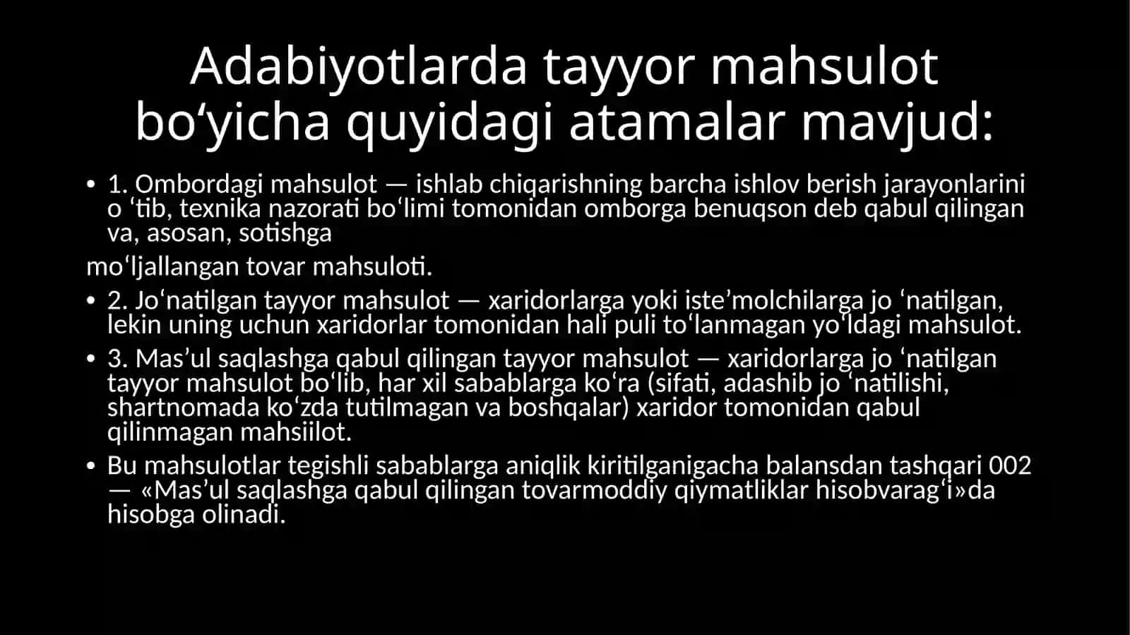 Mjliyaviy hisobga kirish fani 4