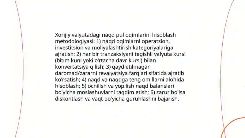 Xorijiy valyutadagi pul mablagʻlari oqimining tahlili 4