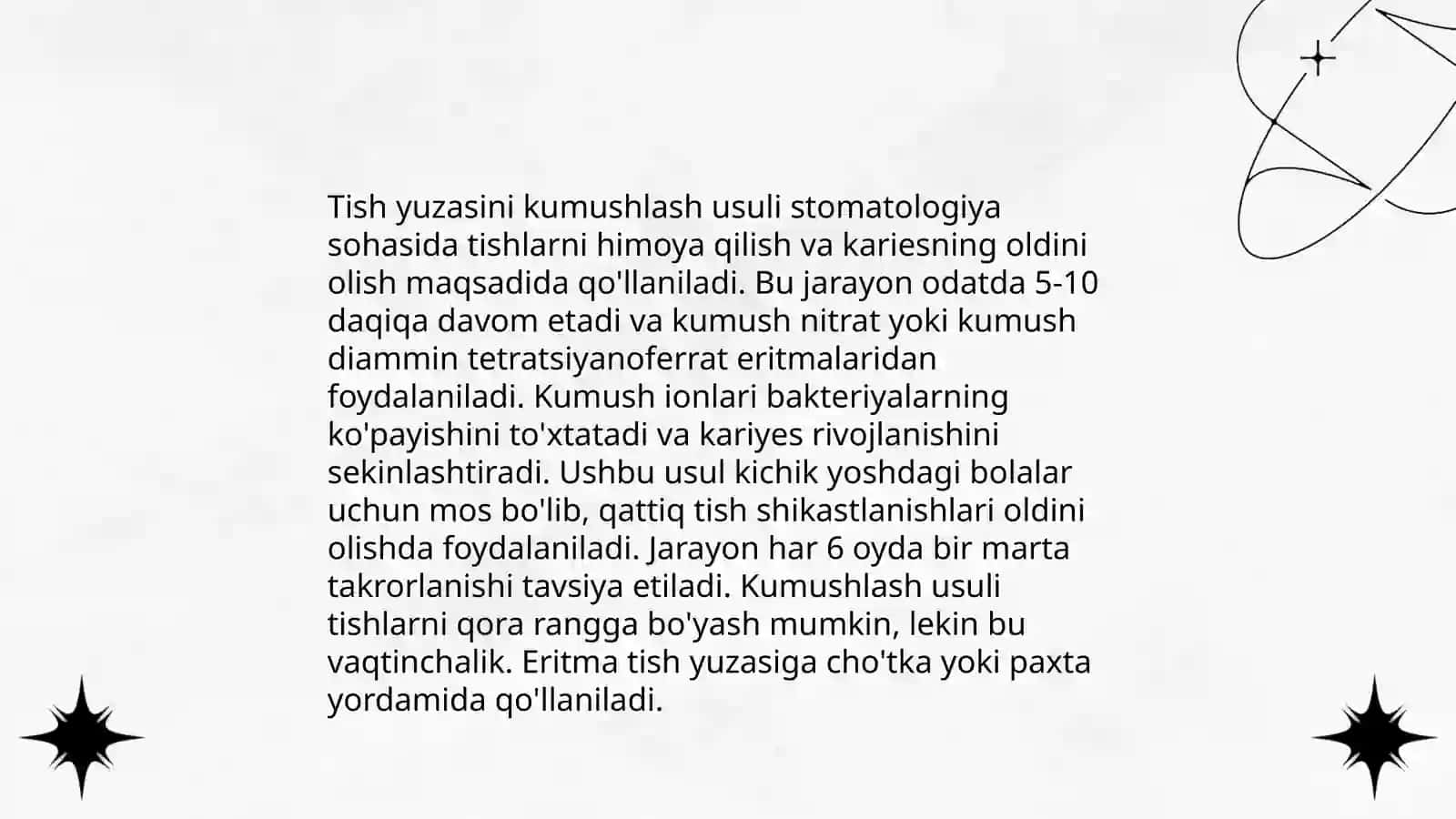 Remodent. Kalsiy preparatlari Tish yuzasini kumushlash 4