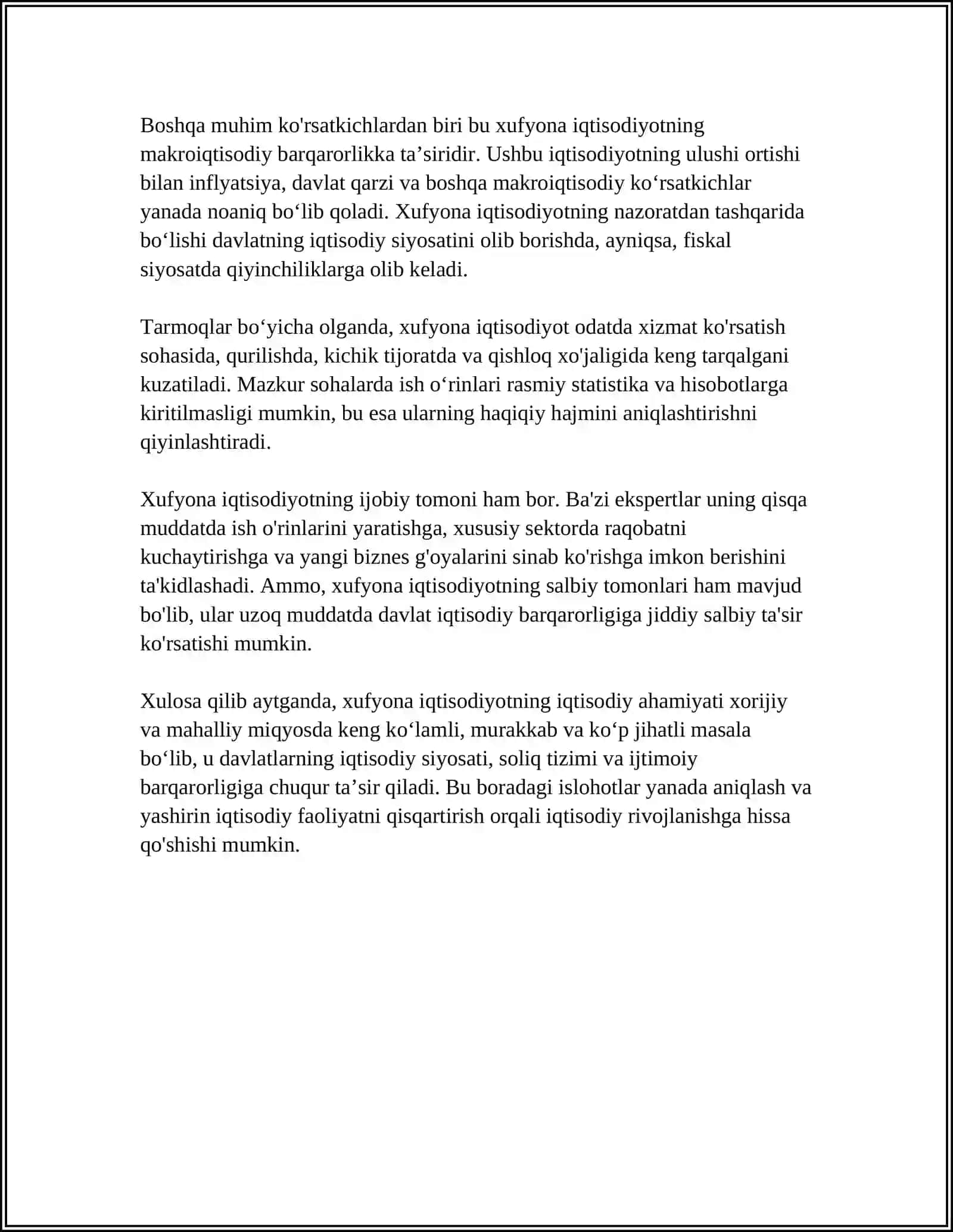 XUFYONA IQTISODIYOTGA ILMIY QARASHLAR EVOLYUTSIYASI 4