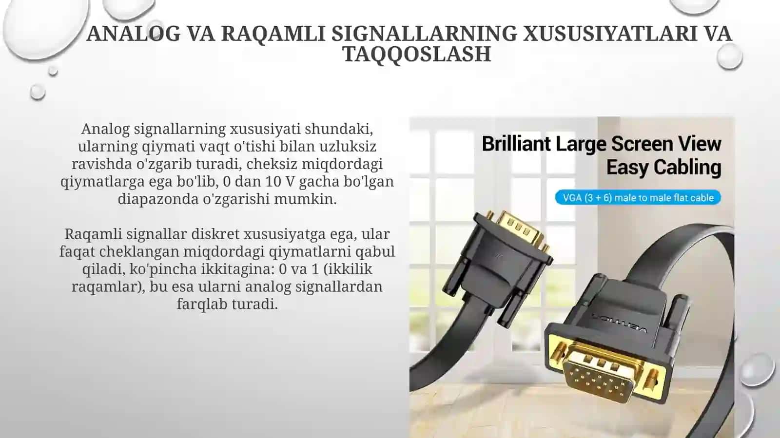 Analog va raqamli signallar: asosiy tushunchalar va xususiyatlar 4