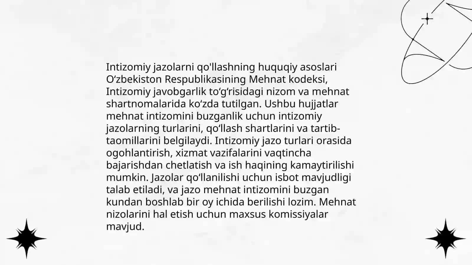 Intizomiy jazo choralari turlari va ularni qoʻllash tartibi 4