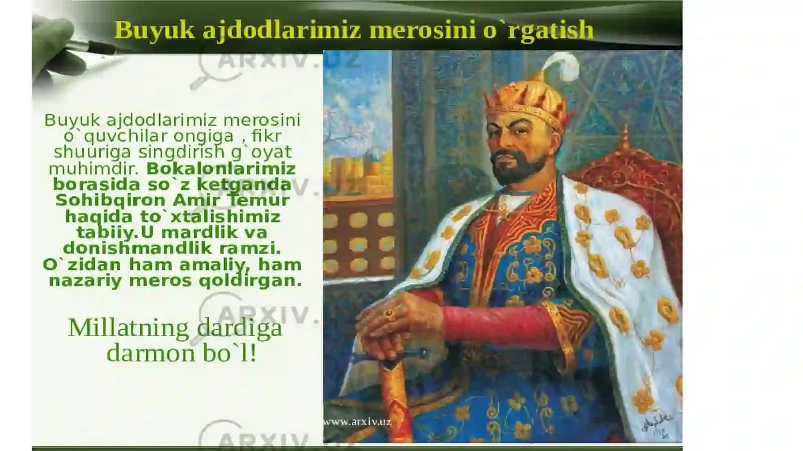 Amir Temur  va temuriylar davrida   madaniyat, ta’lim-tarbiya masalalari 4