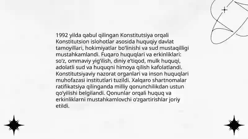 Oʻzbekistonda Demokratik fuqorolik jamiyati asoslarining shakillanish 4