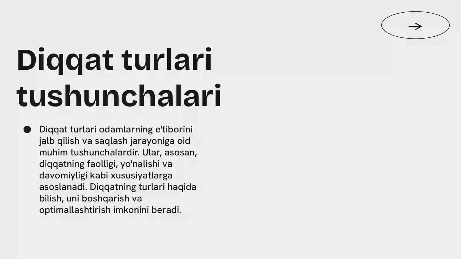 Diqqat turlari va uning xususiyatlari 4