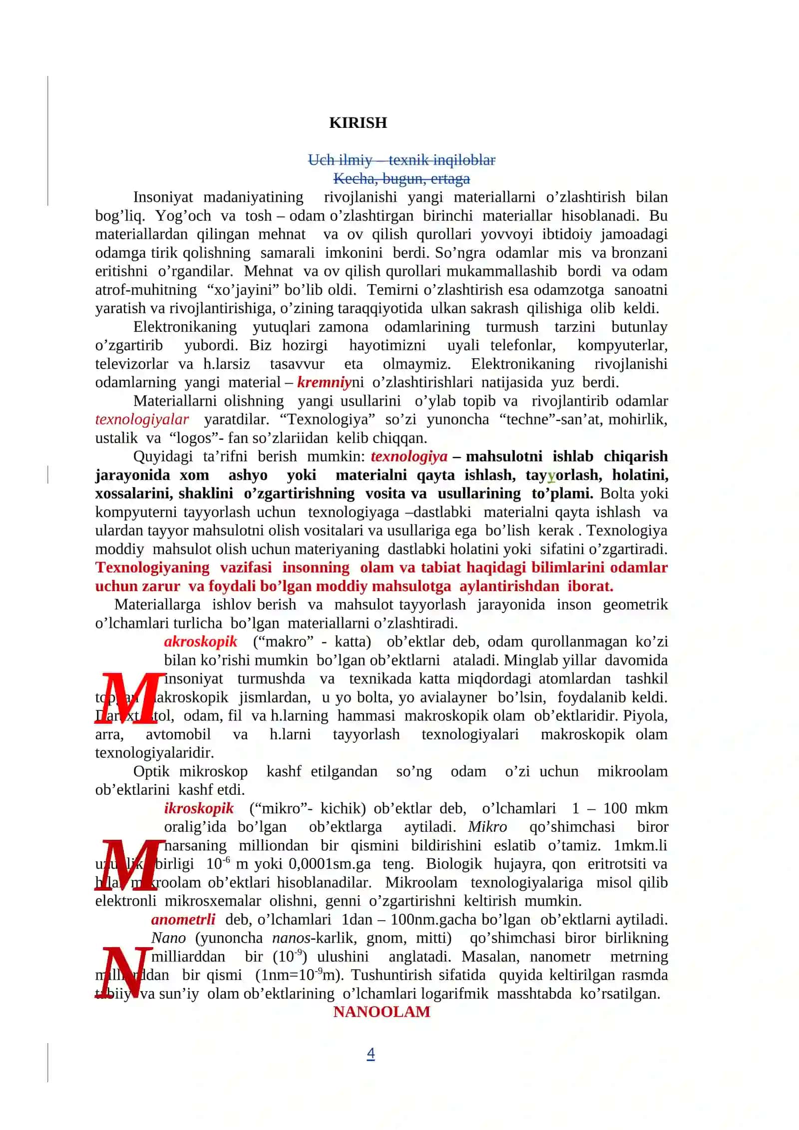 NANOTEXNOLOGIYAGA KIRISH (USLUBIY QO’LLANMA) 4