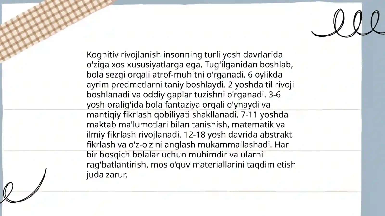 Shaxs rivojlanishining yoshga boglik xususiyatlari haqida malumot olish(Kichik guruhlarda ishlash,B B B usullri asosida) 4