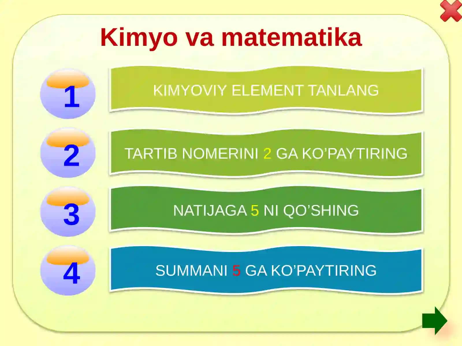 Kimyo va Matematika 4