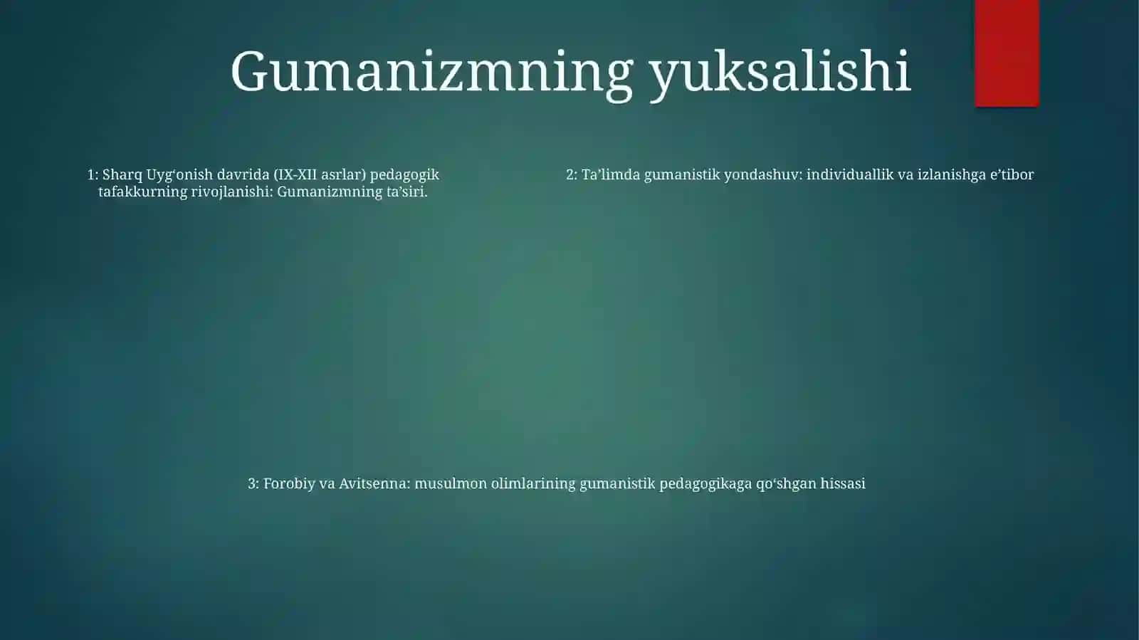 Ix-Xii Asrlarda Sharq Uyg'Onish Davrida Pedagogik Fikrlar Rivoji Haqida Referat 4