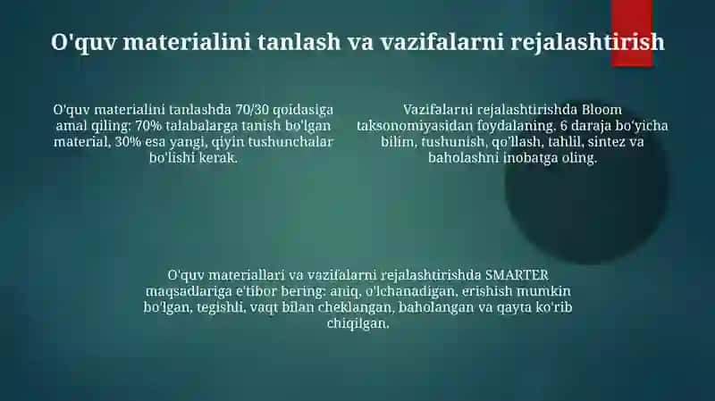 Mustaqil ishlarni tashkil etish o‘ziga xos jihatlari 4