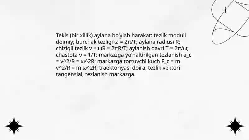 Aylana boʻylab harakat 4