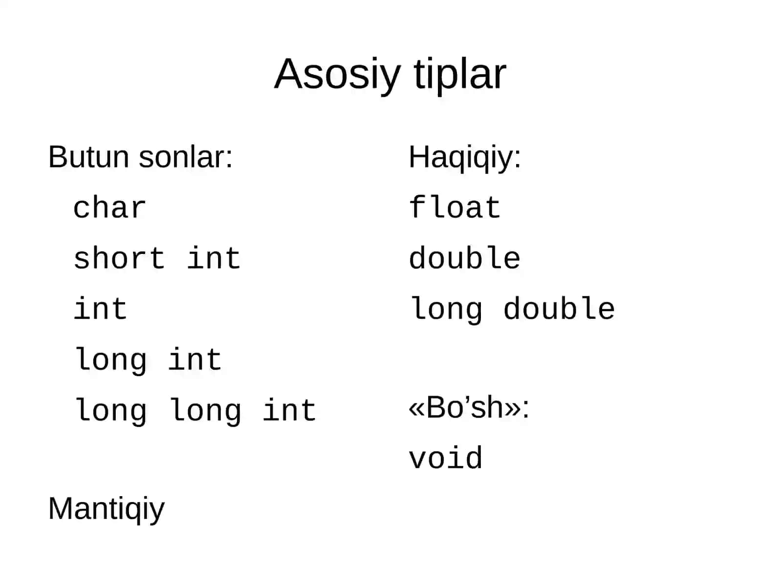 Algoritmik tilning umumiy tushunchalari 4