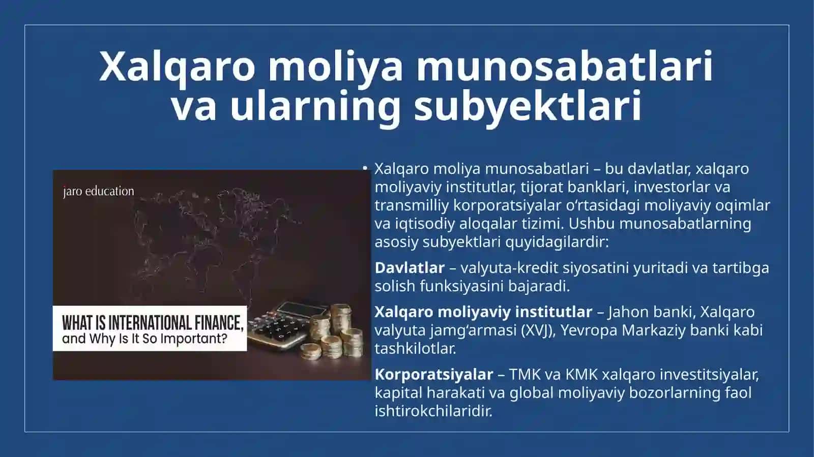 Xalqaro korporatsiyalar xalqaro moliya munosabatlari subyekti sifatida 4