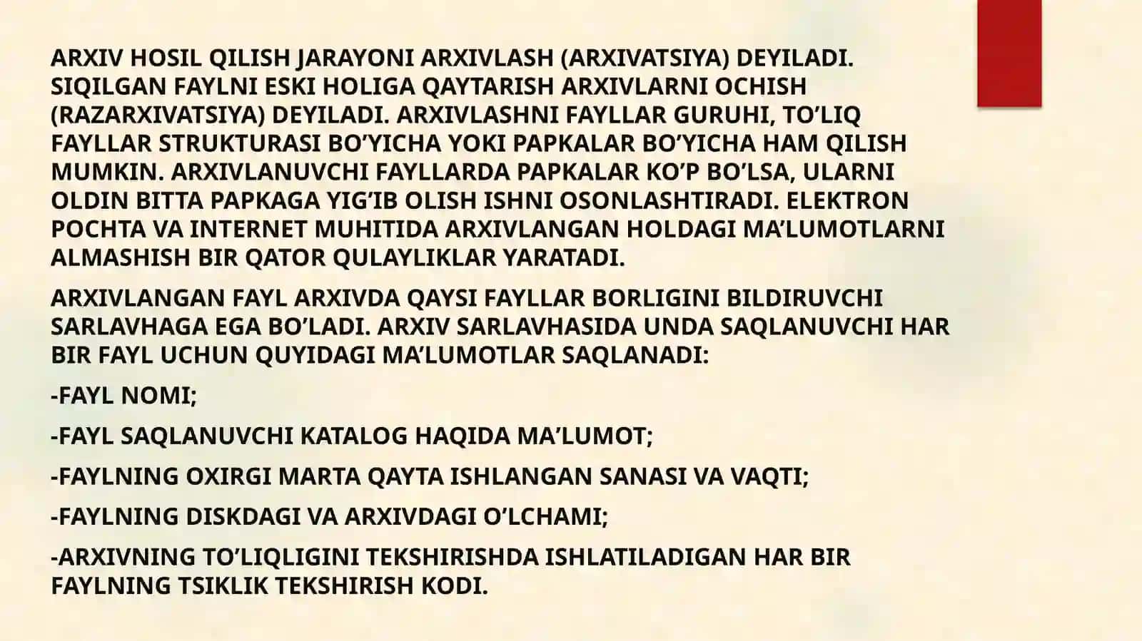 Fayllarni arxivlash 4