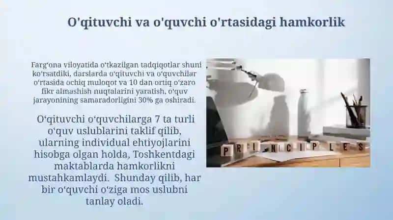 O'quv jarayonini samarali tashkil etish 4