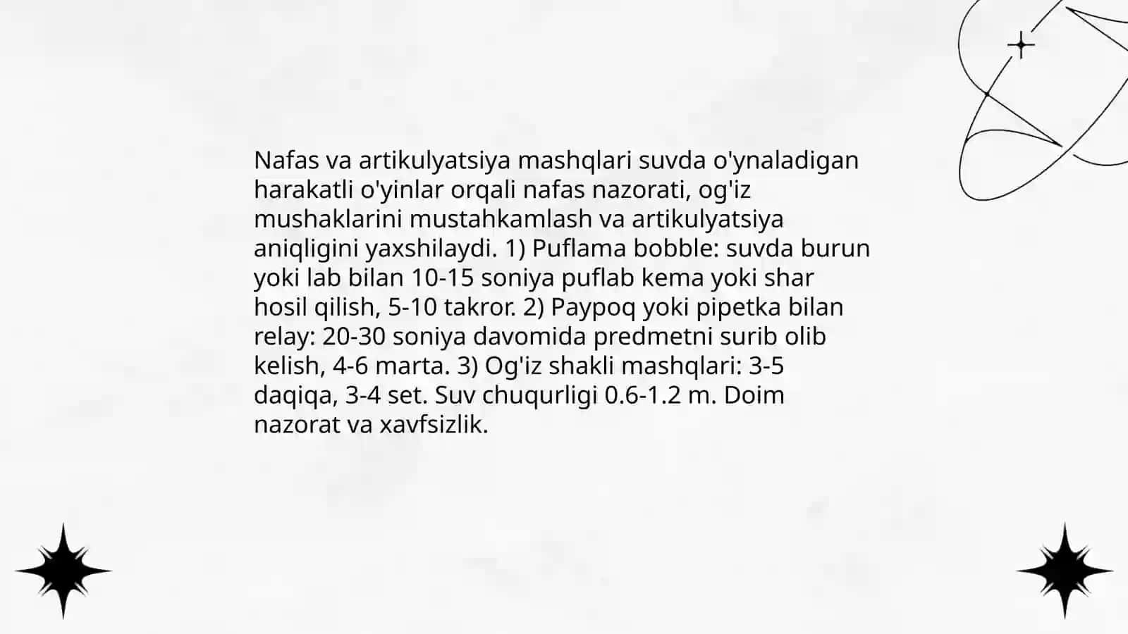 Nutqni rivojlantiruvchi va suvda o'ynaladigan harakatli o'yinlarni o'rgatish 4