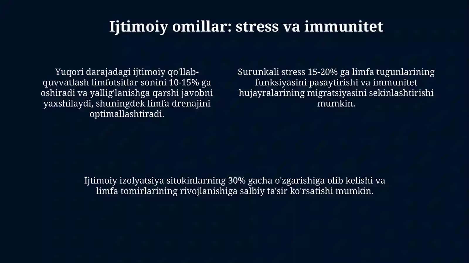 Limfa tomirlarining taraqqiyoti va tuzilishiga ijtimoiy va biologik muxitlarning taʼsiri 4