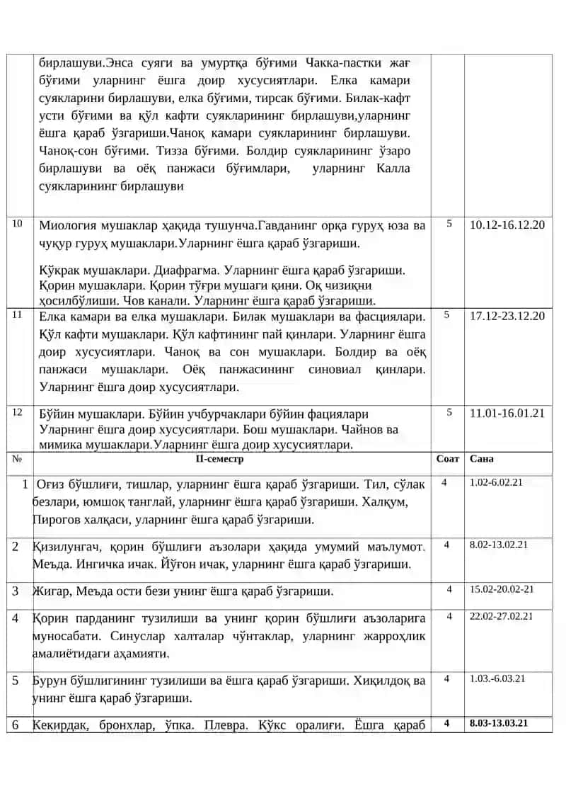 Календар тематик режа 2020-2021 ўқув йили 4