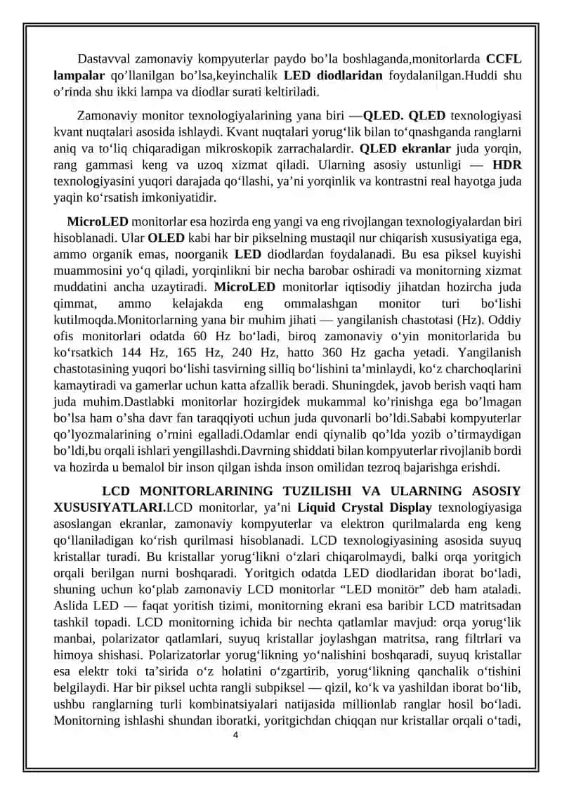 Zamonaviy monitorlar.  LCD,  LED 4