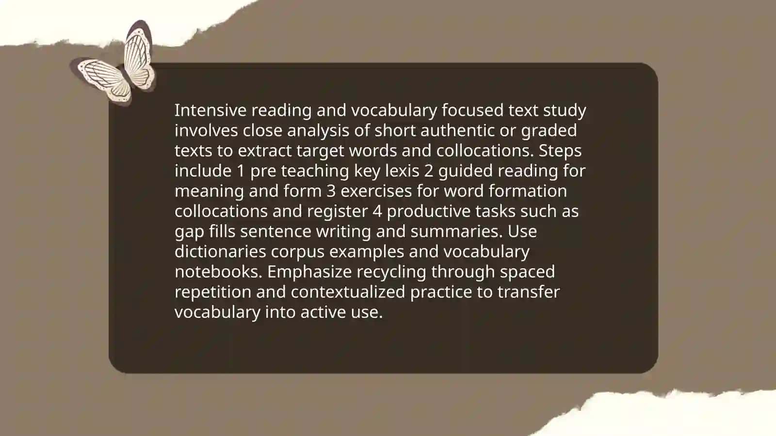 English Language Teaching Methodology Course Presentation 4