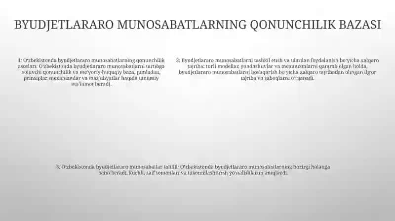 Byudjetlararo Munosabatlarni Tashkil Etish Va Undan Foydalanish Bo'Yicha Xalqaro Tajriba 4