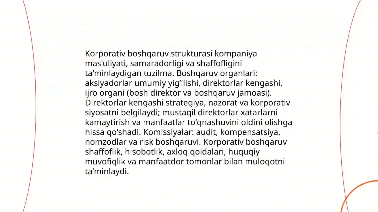 Biznesda korporativ boshqaruv tamoyillari 4