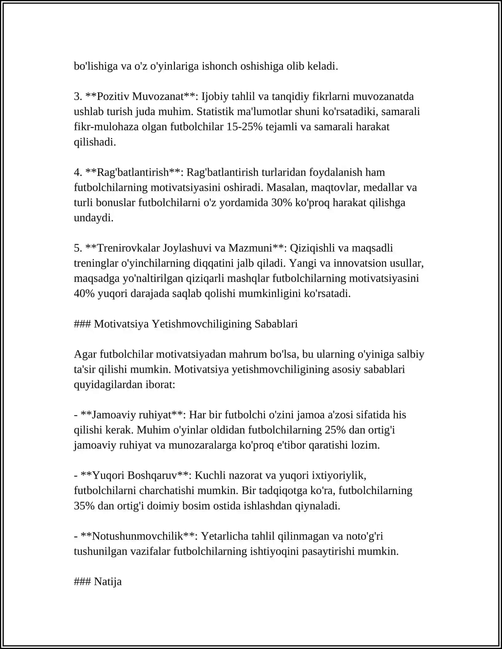 FUTBOLDA MAQSADGA ERISHISH UCHUN TRENERNING ROLI 4