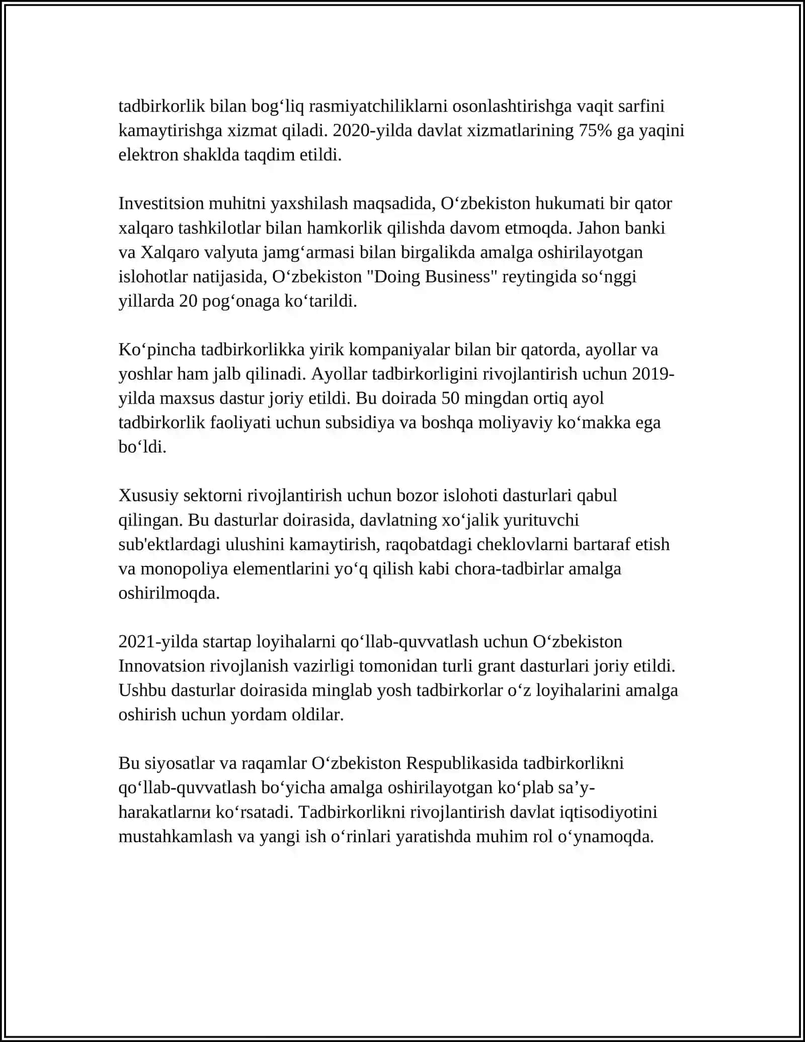 TADBIRKORLIK VA MEHNAT QILISH ERKINLIGI 4
