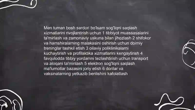 Men "Tuman Bosh Sardori bo'lsam" 4