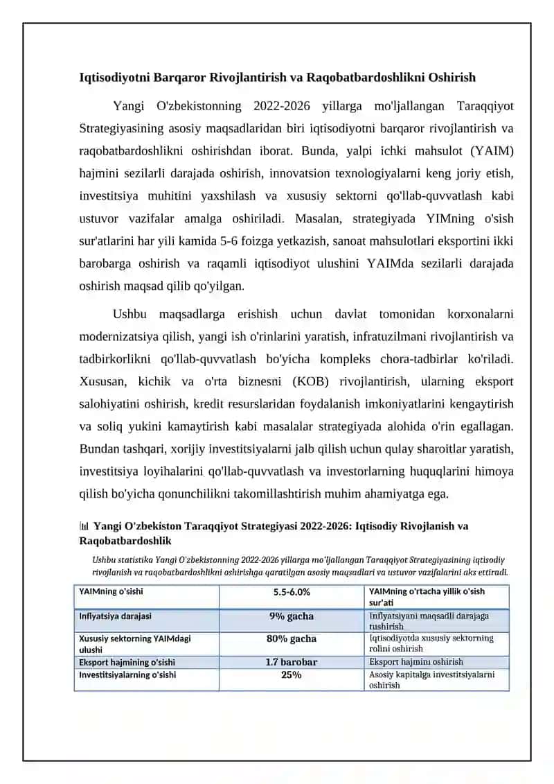 Yangi Oʻzbekistoning 2022-2026 yil taraqiyot strategiyasi 4