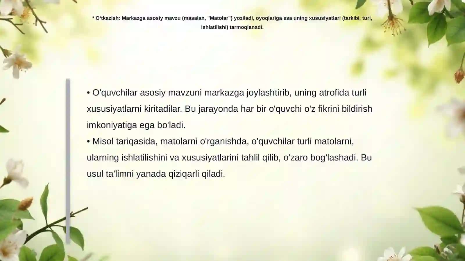 Texnologiya ta'limi nazariyasi va metodikasi fani uchun 10 ta interfaol metodni o'tkazish tartibi 4