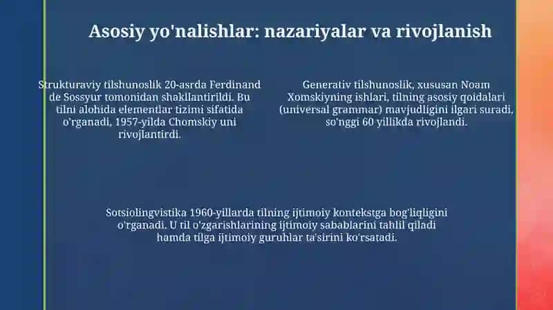 Tilshunoslik yo'nalishlari va maktablari 4