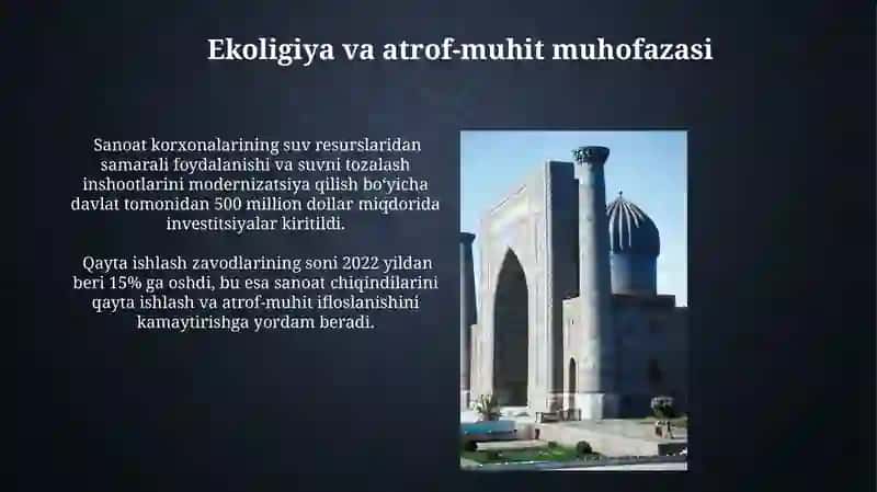 O‘zbekistonda sanoat rivojlanishi va istiqbollari 4