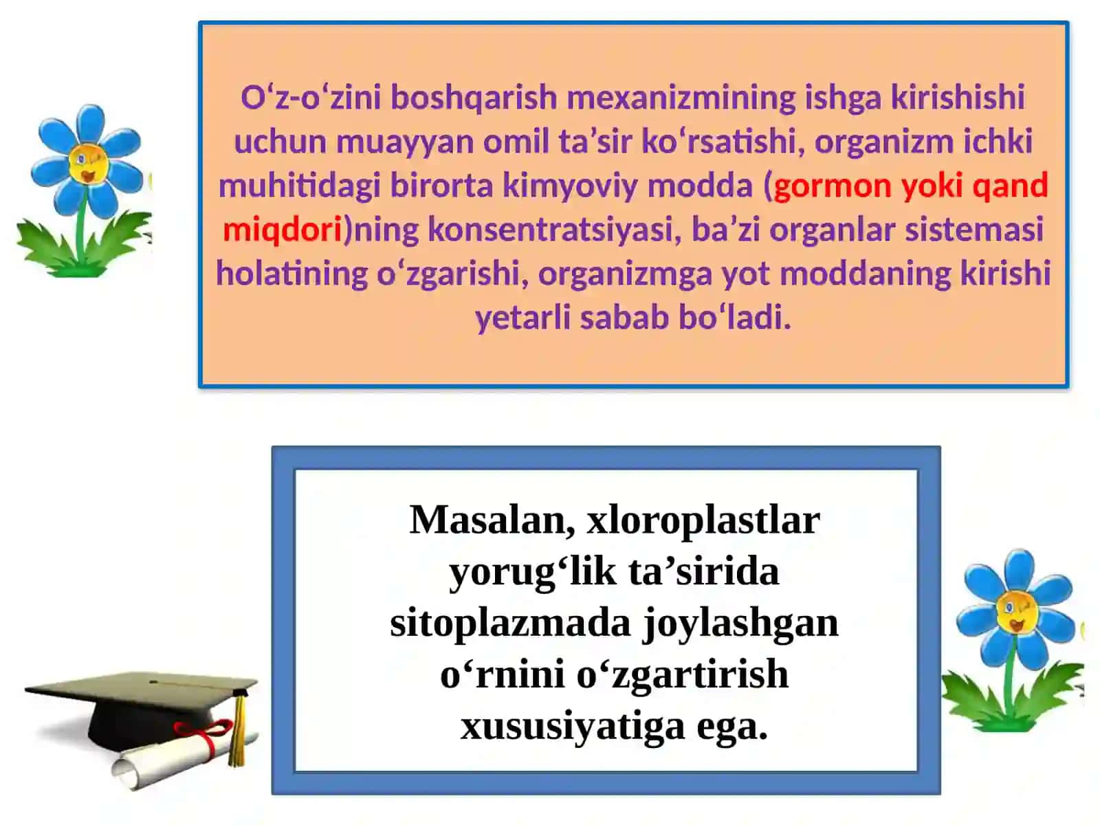 Tirik organizmlarda o'z-o'zini idora etish organlari 4