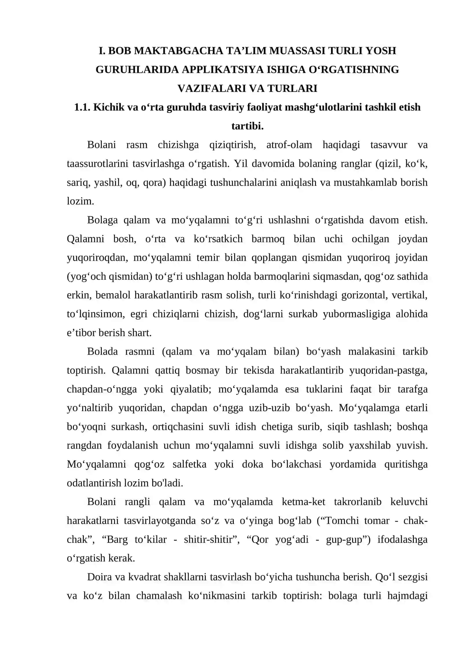 TASVIRIY FAOLIYAT MASHG‘ULOTLARINI LOYIHALASHTIRISH 4