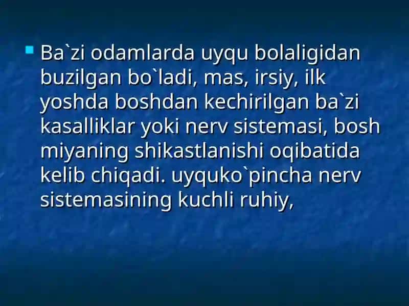 Dissomniyalar 4