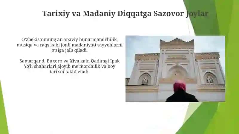 O'zbekiston turizmni rivojlantirish va uning istiqbollari 4