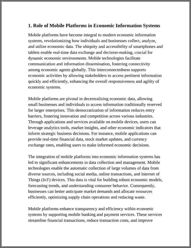 THE IMPORTANCE OF MOBILE PLATFORM TECHNOLOGIES IN ECONOMIC INFORMATION SYSTEMS 4